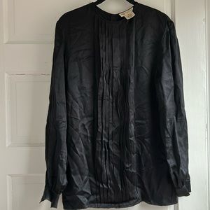 Gucci silk black, long sleeve blouse